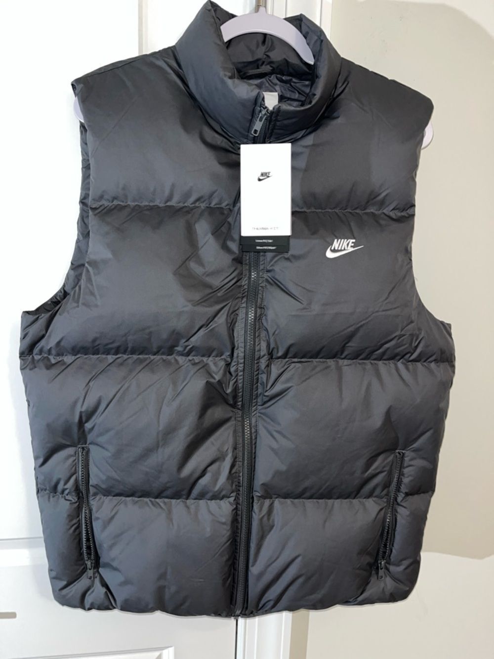 Nike ThermaFit 650 Down Gray Winter Ski Snowboard puffer puffy vest jacket Tall